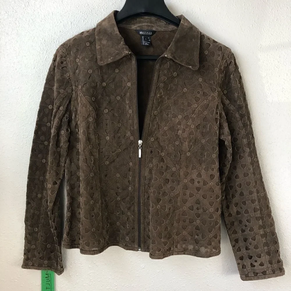 Multiples Leather Jacket Size L - Picture 1 of 7